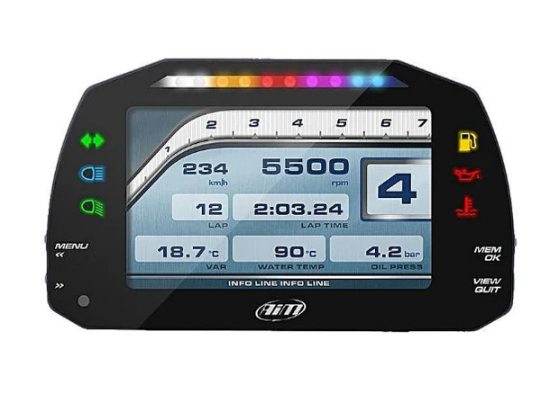 AIM XA3MXSST12I010 MXS 1.2 Strada Icons version with CAN + RPM cable (ECU)
