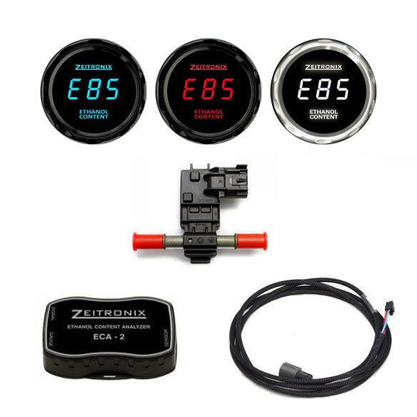 Zeitronix ECA2 V2 Ethanol Content Analyzer Kit w/Sensor, Gauge and PnP Harness (BRZ/86) White