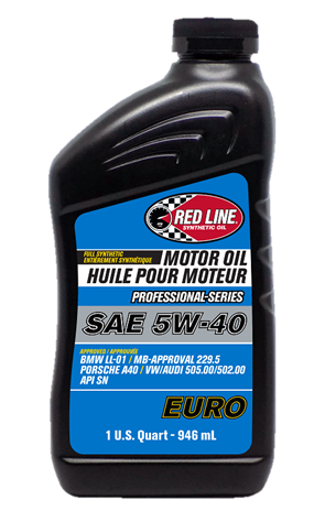 RED LINE OIL 12904 Professional Series EURO Motor Oil 5W40 0.95 L (1 qt)