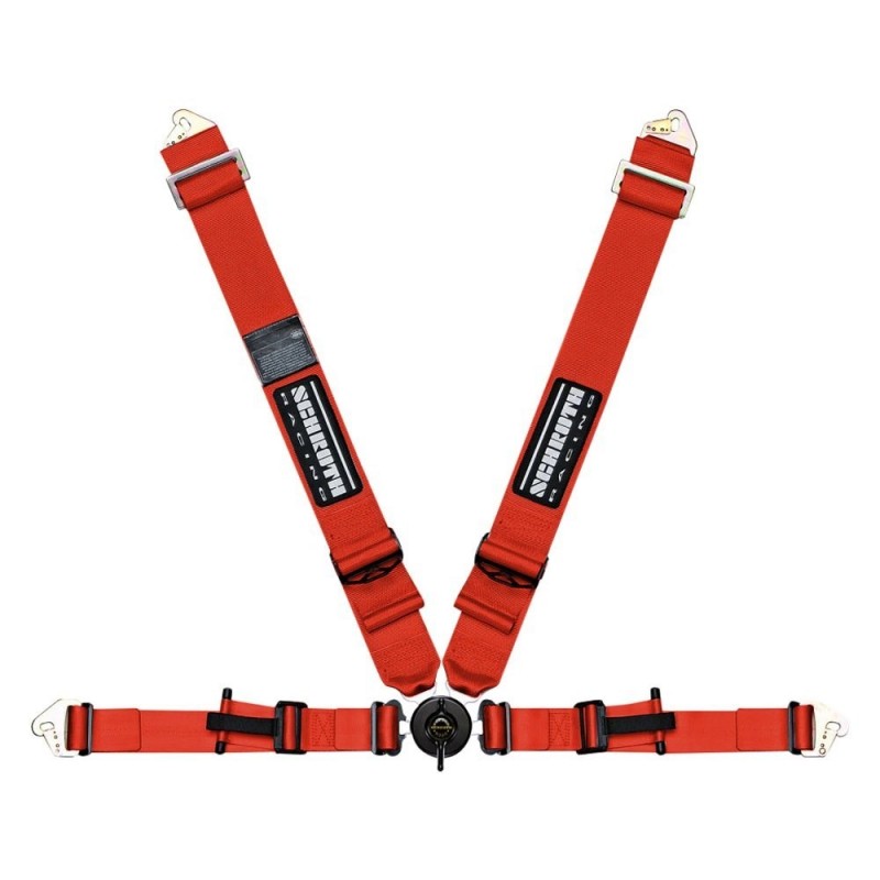 SCHROTH 20201 Seat belt 4-point left PROFl ll asm With Flexible (red)