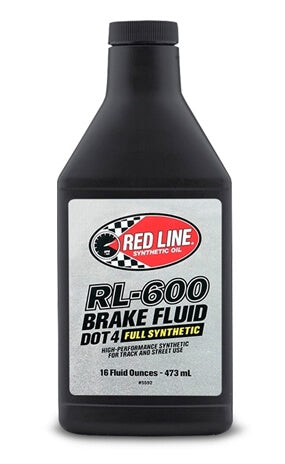 RED LINE OIL 90404 Brake Fluid RL-600 DOT 4 0.5 L (1.05 US pint)