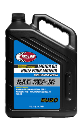 RED LINE OIL 12905 Professional Series EURO Motor Oil 5W40 4.73 L (5 qt)