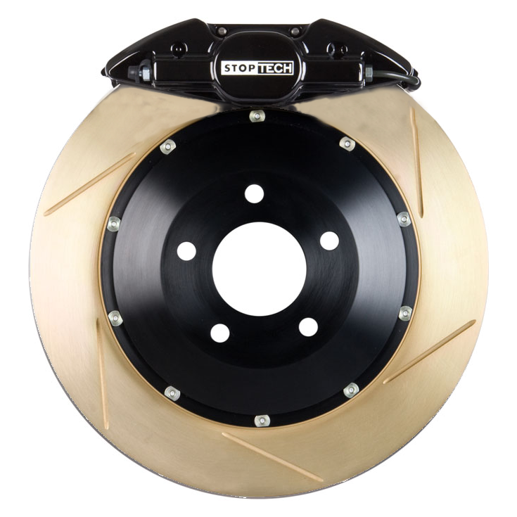 STOPTECH 83.836.0023.53 BBK 2PC ROTOR, REAR ZINC SLOTTED 328X28/ST22 BLACK SUBARU WRX '02-07