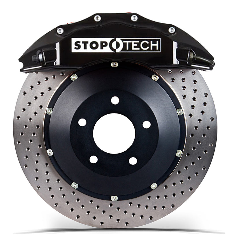 STOPTECH 83.842.6700.52 BBK 2PC ROTOR, FRONT DRILLED 355X32/ST60 BLACK SUBARU STi '08