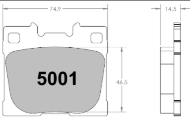 PFC 5001.332.15.44 Rear brake pads RACE 332 CMPD 15mm TOYOTA GR YARIS 2020+