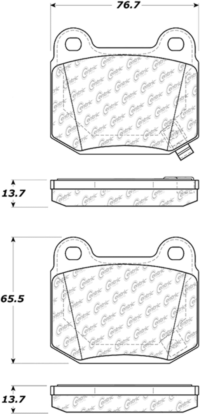 STOPTECH 300.09610 Centric Brake pads (rear) MITSUBISHI EVO 03-06, SUBARU STI 04-09