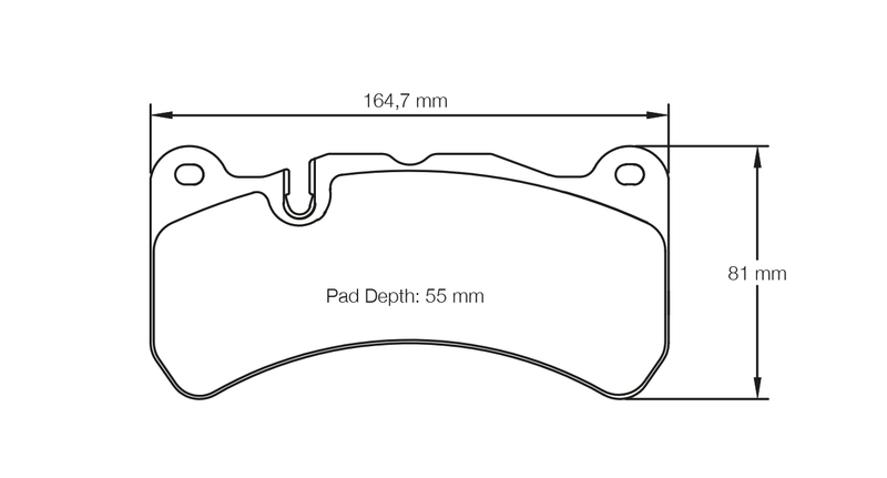 PAGID 8005-RSL1 Front brake pads RSL1 MERCEDES-Benz SLK 55 AMG [R171] / Subaru STI 5th generation / Brembo hp 6 piston 165x82
