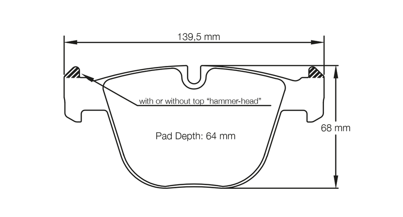PAGID 8021-RSL19 Rear brake pads RSL19 BMW M3 [E90 / E92] / M5 [E60] / M6 [E63 / E64]