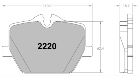 PFC 2220.332.16.44 Rear brake pads 332 CMPD 16mm TOYOTA Supra Mk 5 / BMW G-series