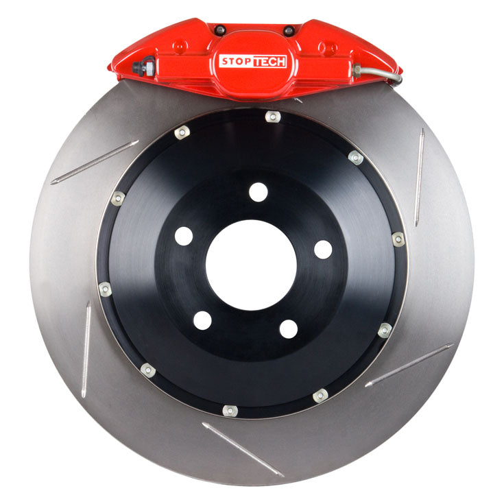 STOPTECH 83.842.002G.71 BBK 2PC ROTOR, REAR SLOTTED 345X28/ST22 RED SUBARU STi '08