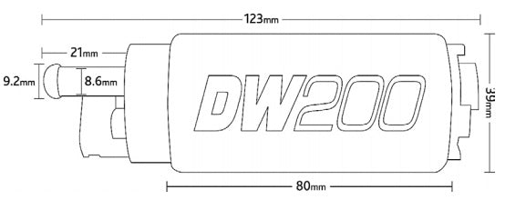 DEATSCHWERKS 9-201-0791 Fuel pump DW200 Installation kit SUBARU up to 2007