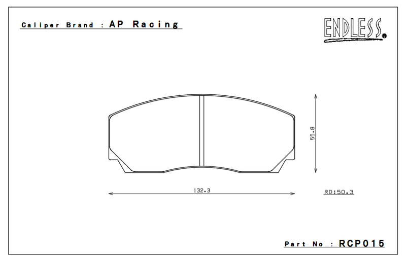 ENDLESS RCP015MA45B Brake pads 17mm 4-Piston AP Racing caliper CP2279/3215/5200